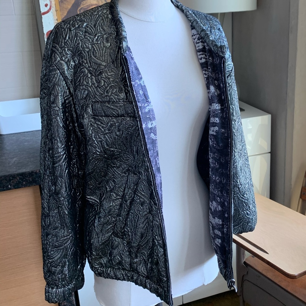 Isabel Marant H&M Silk Reversible Bomber Jacket M